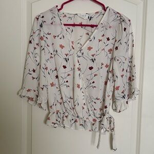 Sienna Sky Floral Wrap Blouse